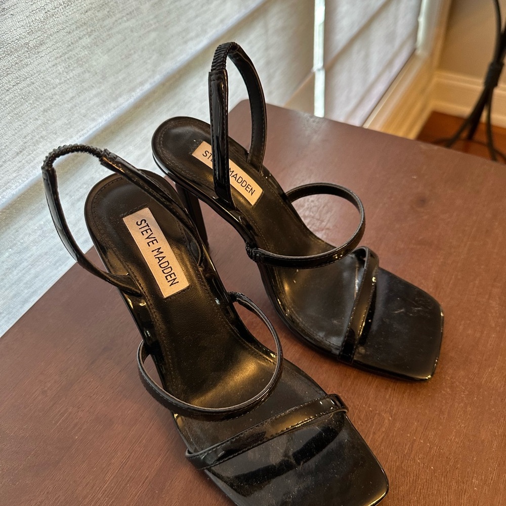 Steve Madden black strappy heels
